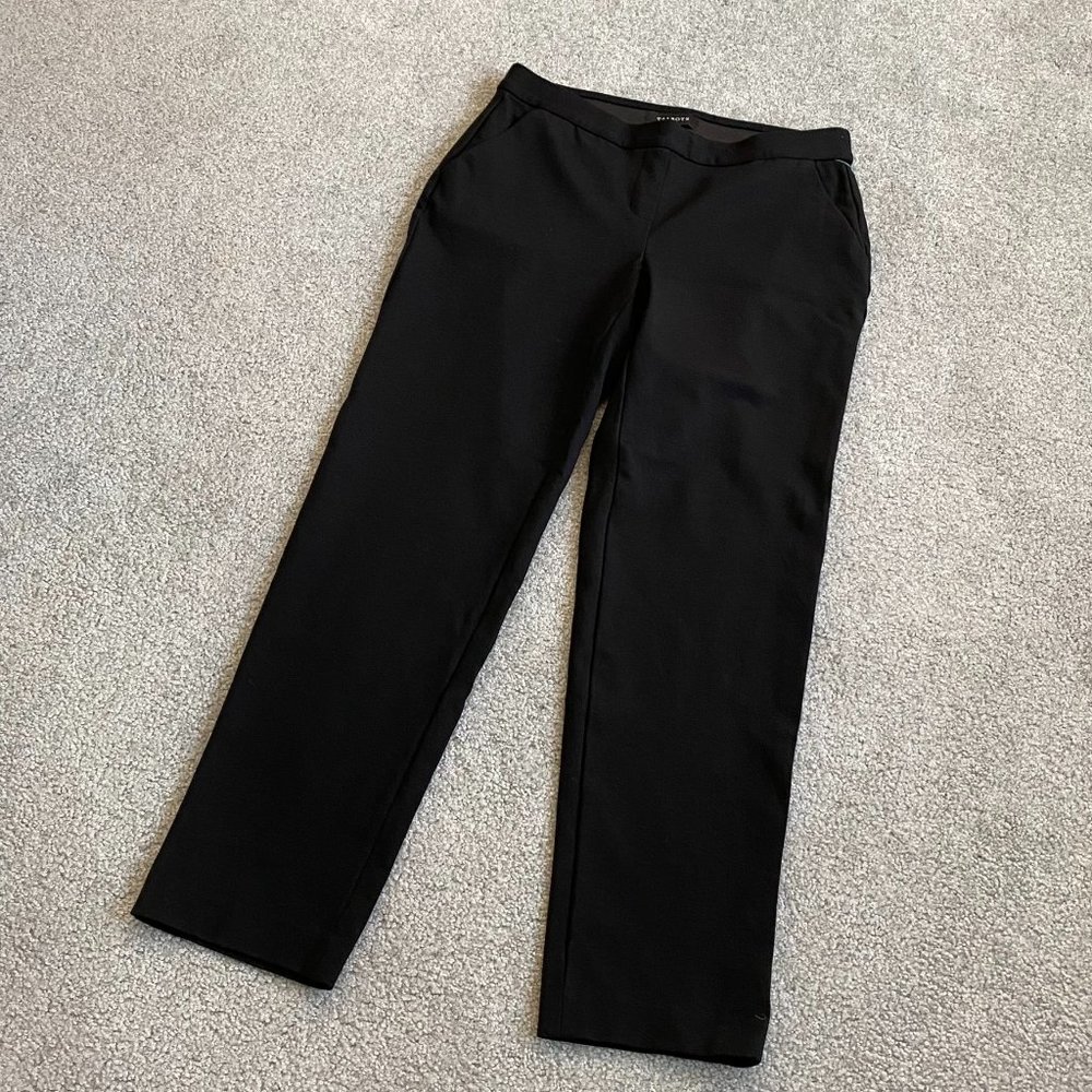 - Talbots Pull On Slacks in Black Stretchy Classic Style Office Sz 4     - Q1700